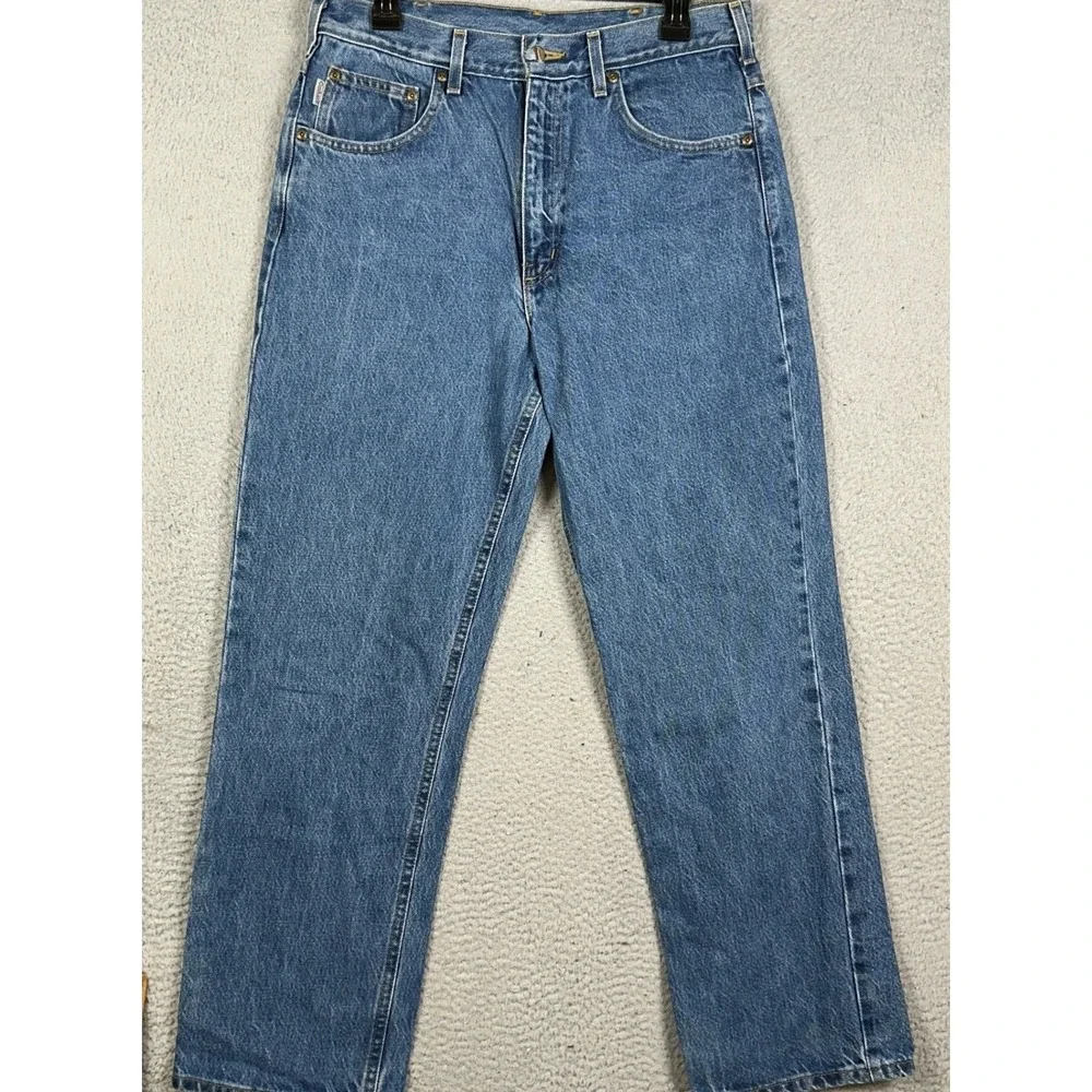 Vinatge Carhartt Jeans Mens 33X30 Relaxed Fit Denim Union Made In USA B146DST